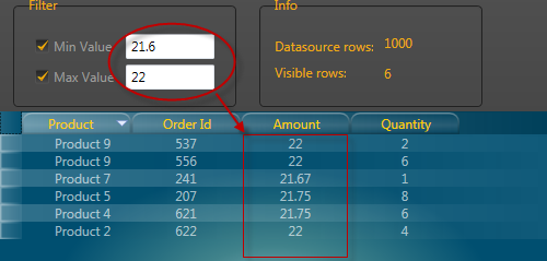 Wpf GridControl custom filters