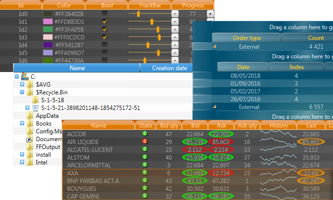 Wpf GridControl appearance