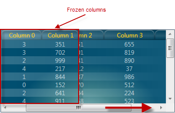 Wpf GridControl fixed columns