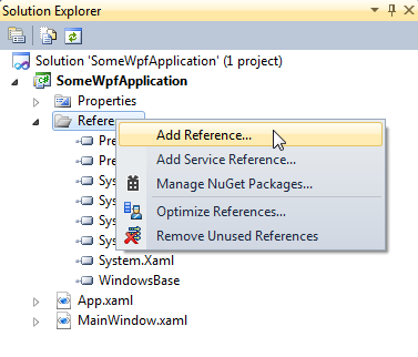 Add a reference to Dapfor.Wpf.dll